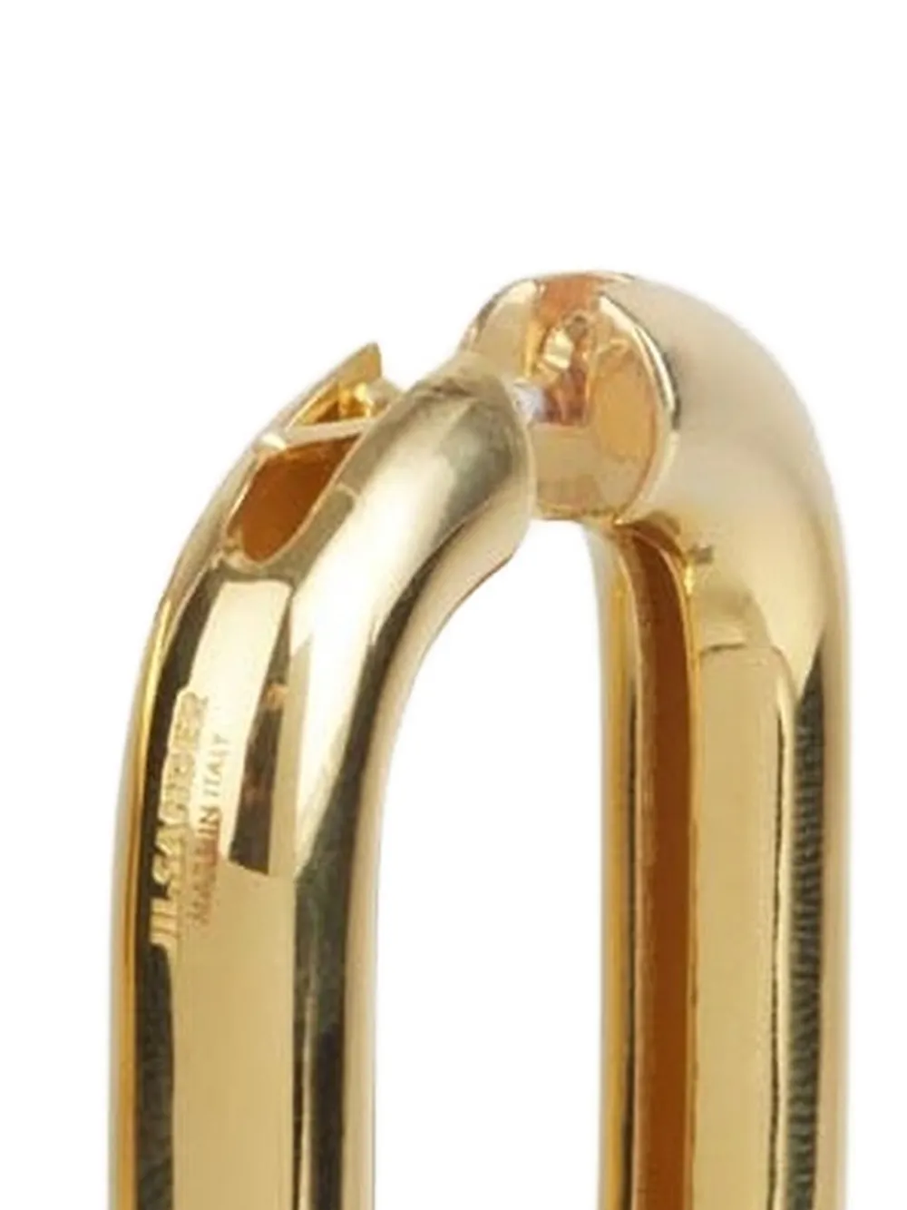 Jil Sander Oorbellen met gegraveerd logo - Goud