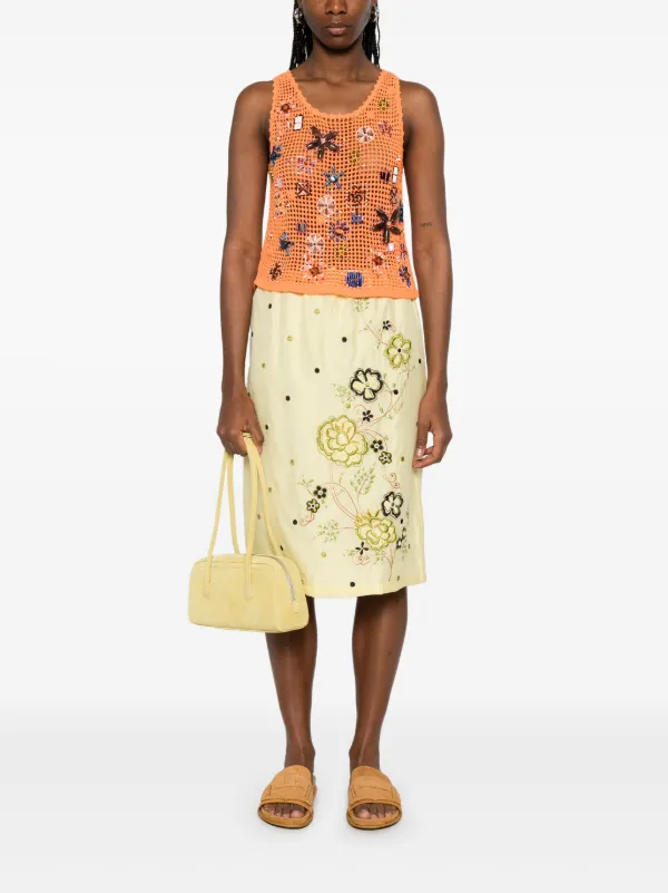 ワンピース   Women Mid Skirts 91WKDB27 K391 140 YELLOW Kennedy Knit Skirt (Yellow) – Nana Jacqueline