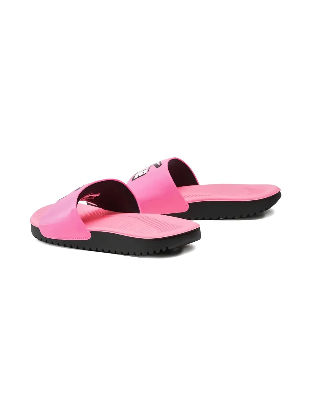 Nike Kids Kawa "Sunset Pulse Black White" slides Pink