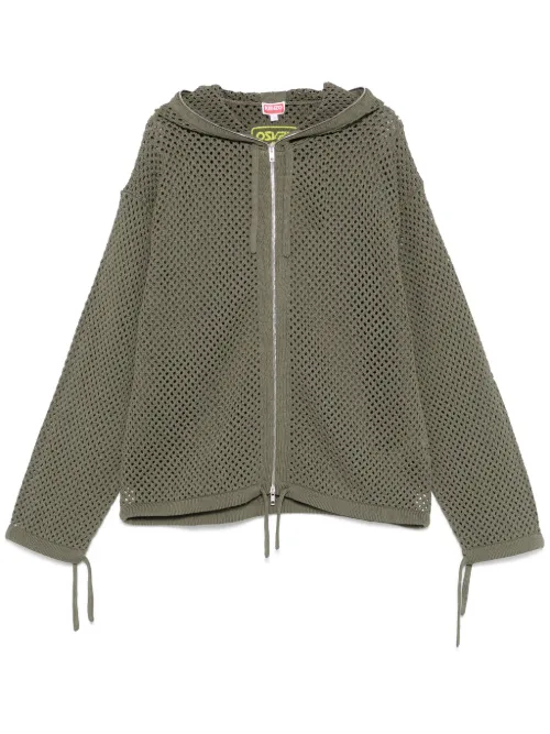Veste zippée en maille ajourée - Kenzo - Modalova