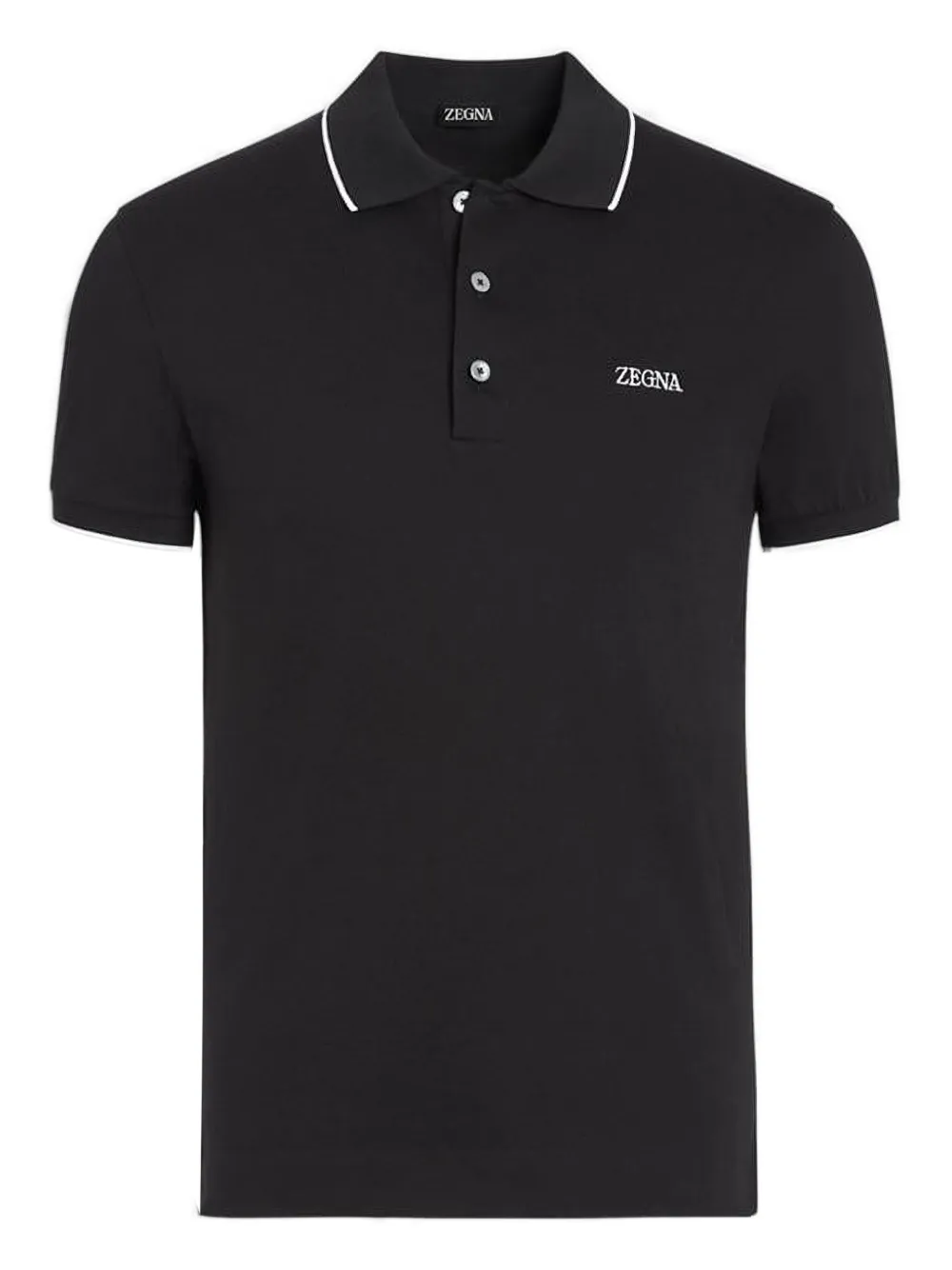 Zegna Katoenen poloshirt Zwart