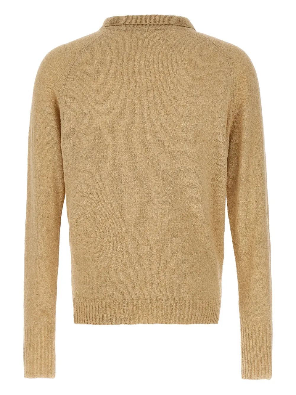 Ma'ry'ya Poloshirt met knopenbies - Beige