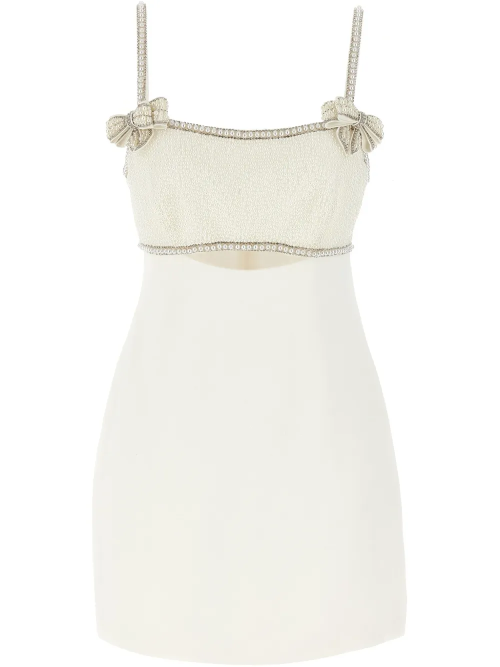 Self-Portrait rhinestone-embellished dress | White | Image 1
