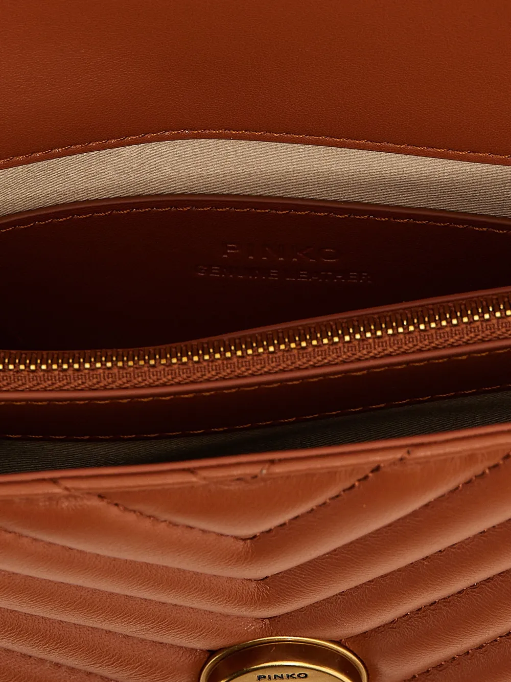 PINKO Love One mini crossbodytas Bruin