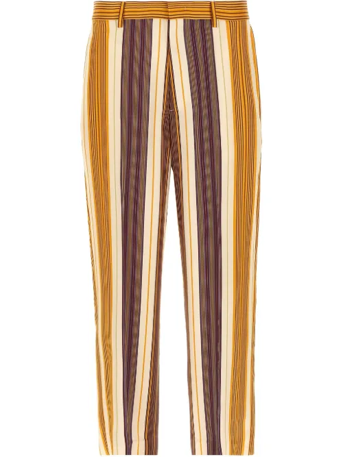 ETRO pantalon rayé crop - Jaune - ETRO - Modalova