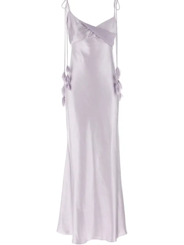 self portrait satin dress self-portrait - Blush Satin Lace Midi Dress