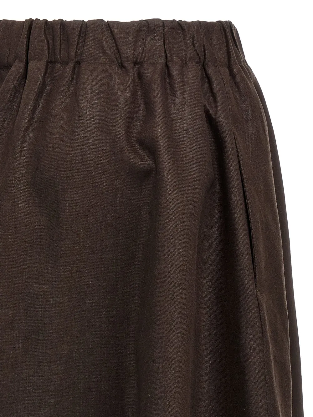 Brunello Cucinelli Linnen maxi-rok Bruin