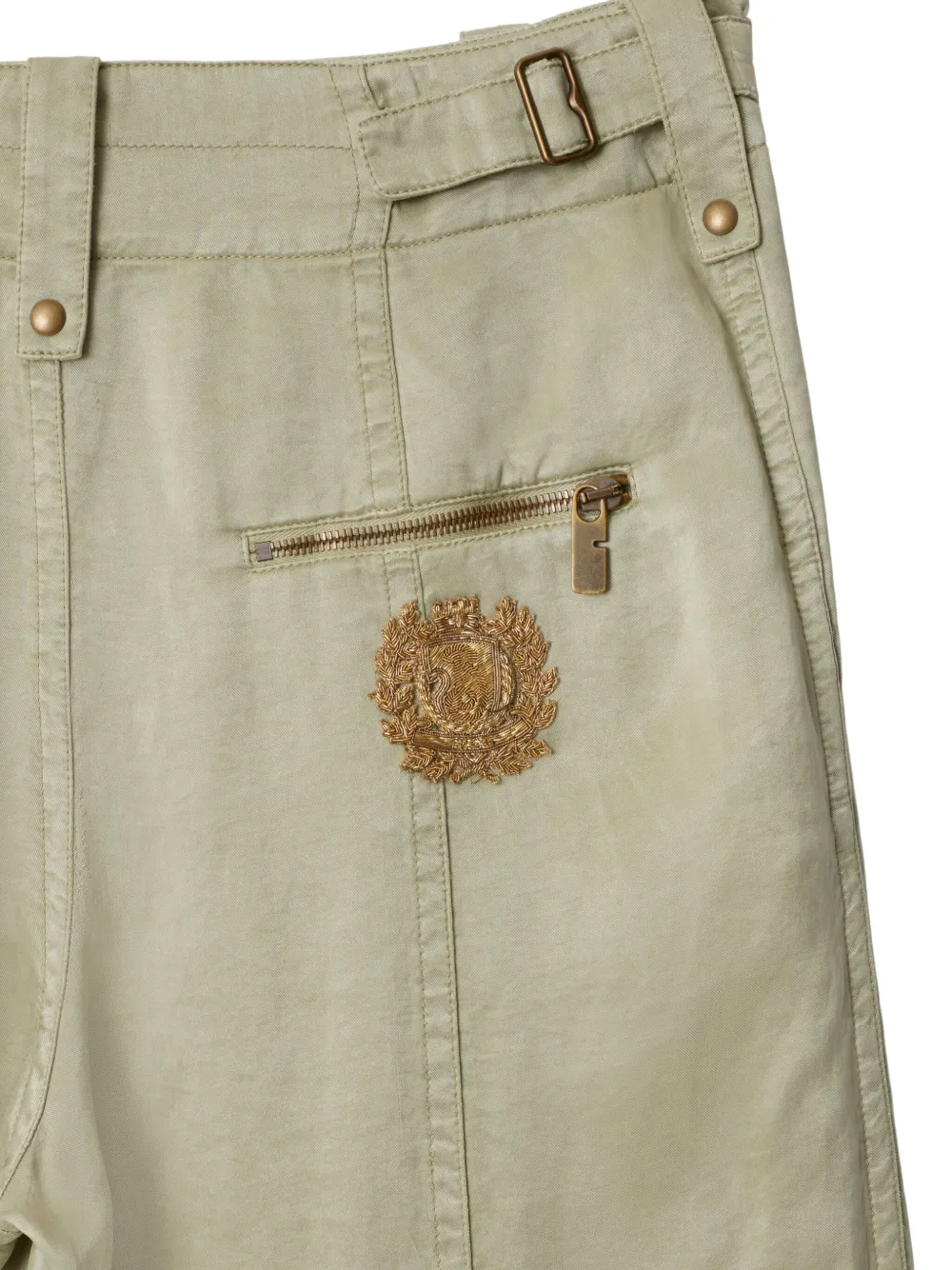 Burberry Broek met borduurwerk Groen