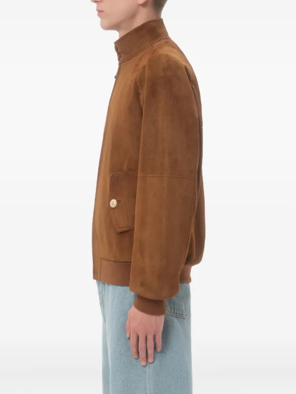 Valentino Garavani スエード ジャケット | ブラウン | FARFETCH JP