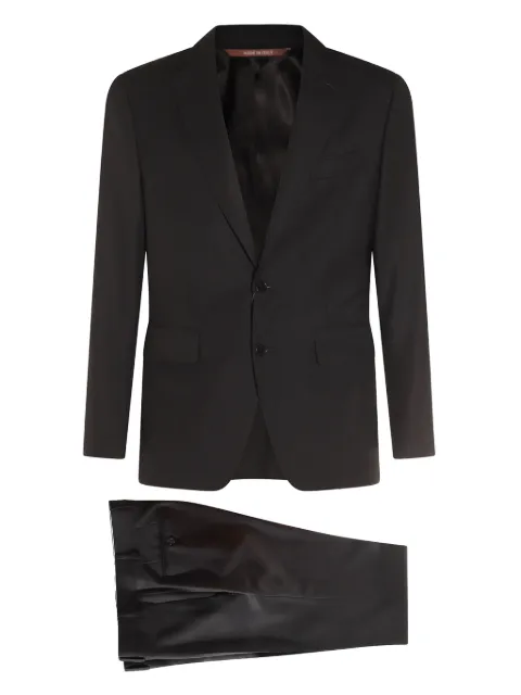 Canali logo-patch suit 