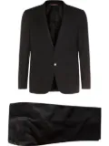 Canali logo-patch suit - Black