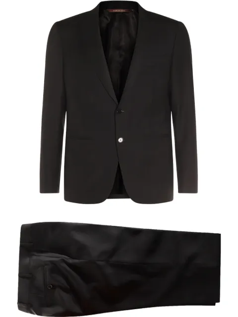 Canali logo-patch suit 