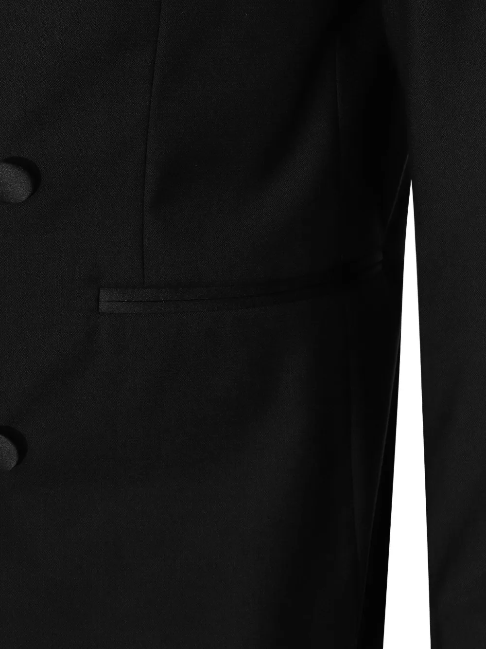 Canali Pak met dubbele rij knopen Zwart