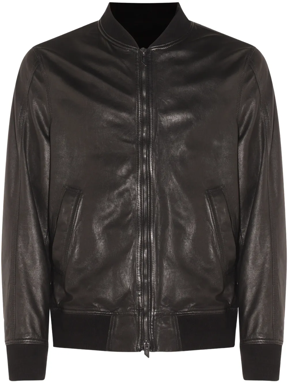 leather bomber jacket