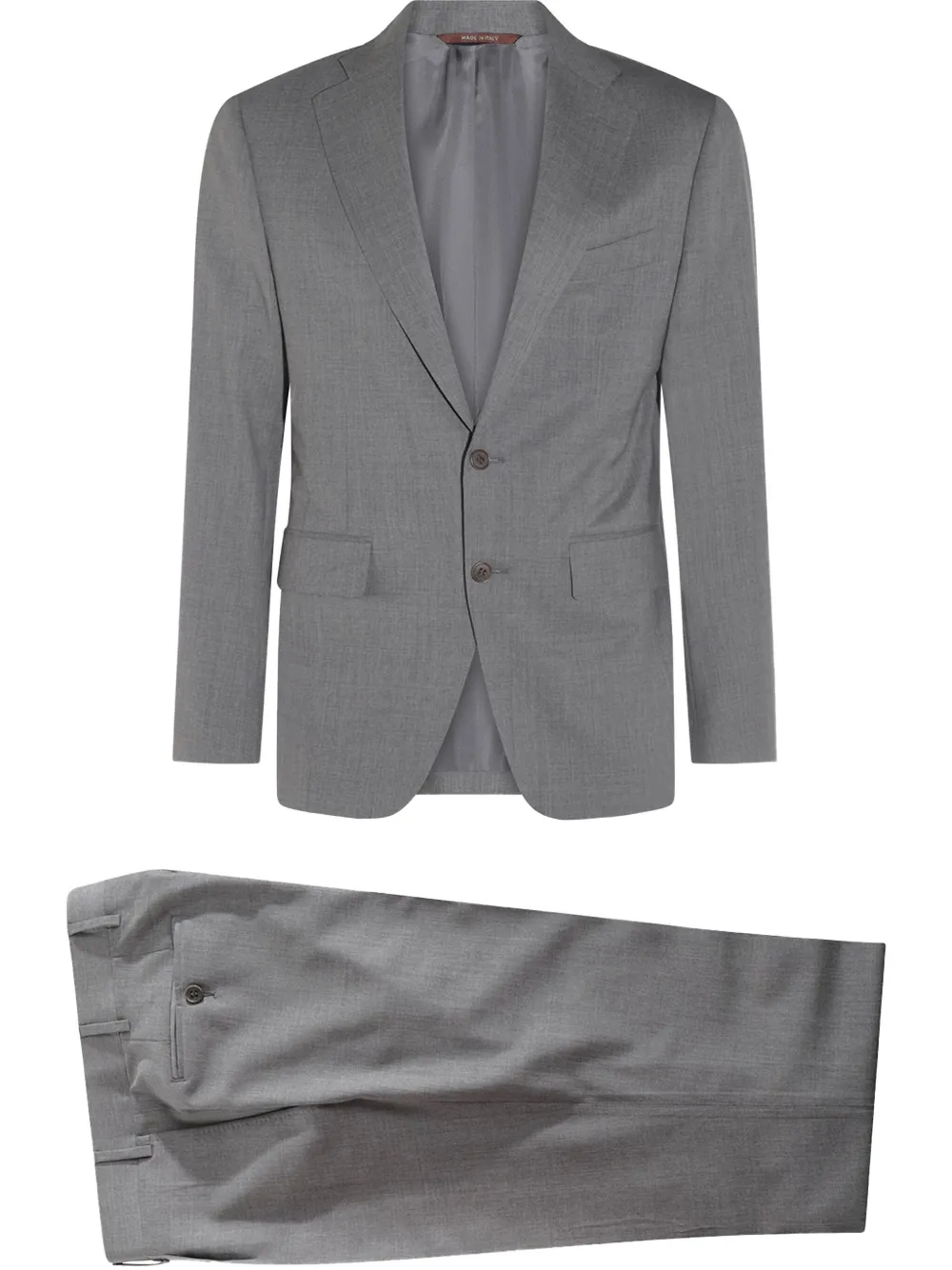 Canali logo-patch suit | Grey | Image 1