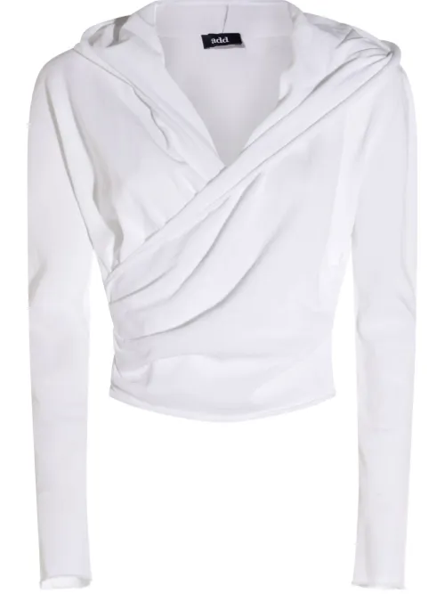 Add hoodie à design drapé - Blanc - Add - Modalova