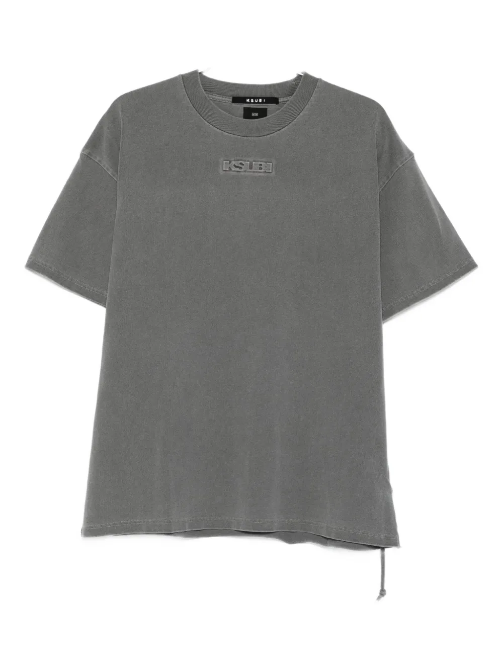 Ksubi logo-embroidered T-shirt Grijs