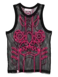 Charles Jeffrey Loverboy Graphic Net top - Black