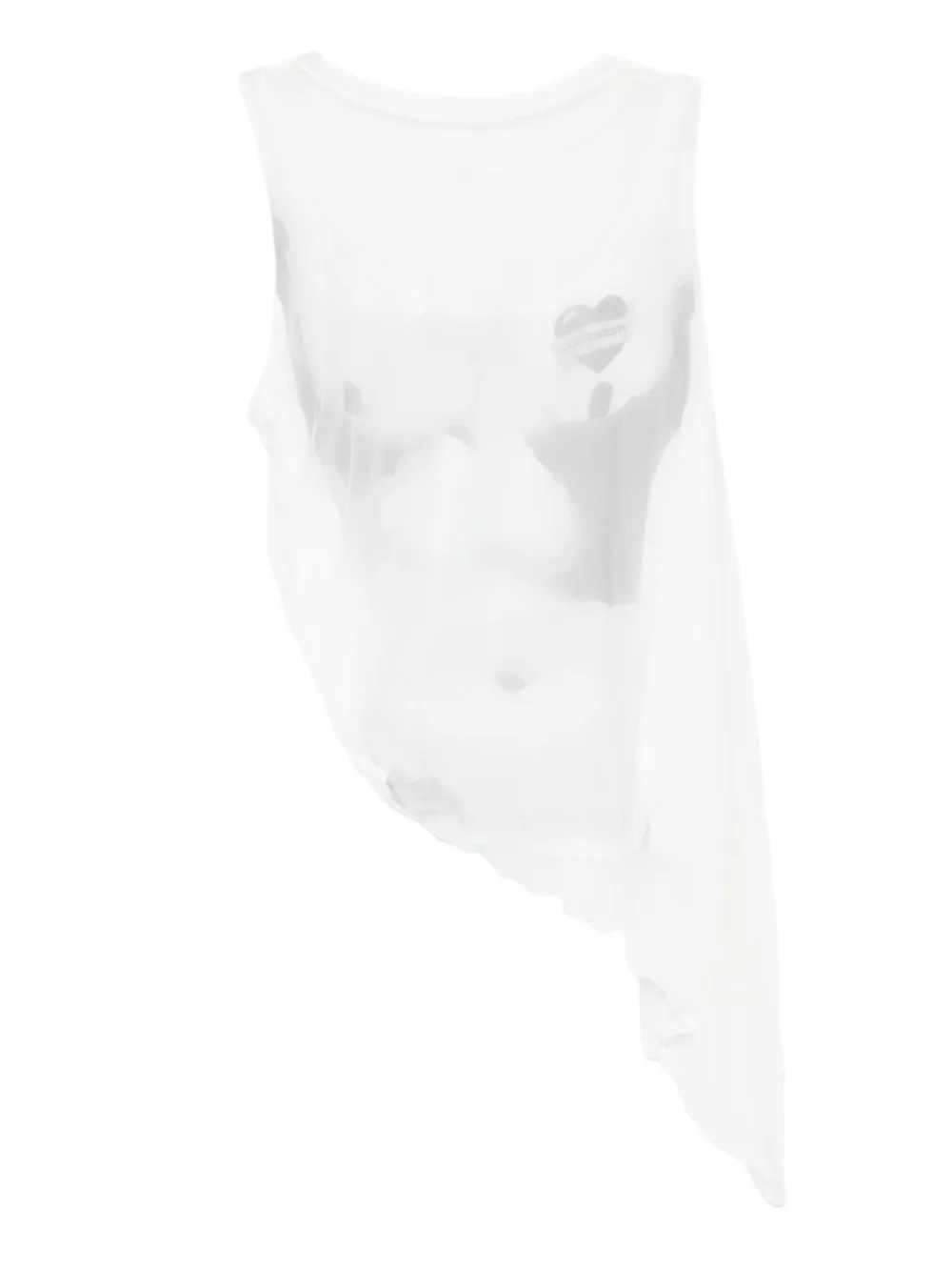 Charles Jeffrey Loverboy draped mesh vest | White | Image 1