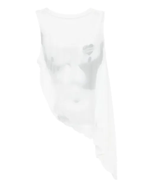 Charles Jeffrey Loverboy draped mesh vest