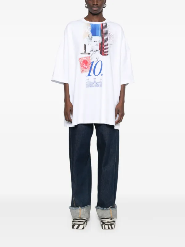 国内発送■CHARLES JEFFREY LOVERBOY■OVERSIZED 10 YEAR TEE Charles Jeffrey Loverboy 10 Year T-shirt | White | FARFETCH