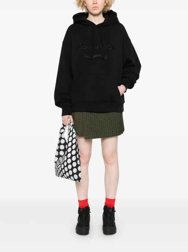 【関税込み】Charles Jeffrey LOVERBOY ブラック ロゴ フーディ Charles Jeffrey Loverboy ロゴ パーカー | ブラック | FARFETCH JP