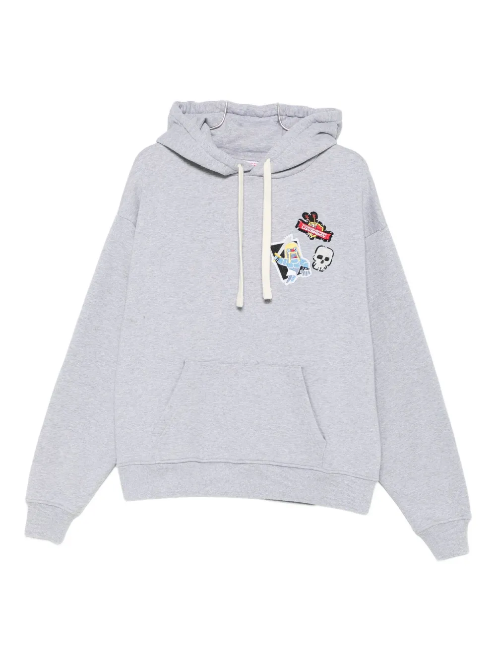 Charles Jeffrey Lover Barbarian-patch hoodie Grijs