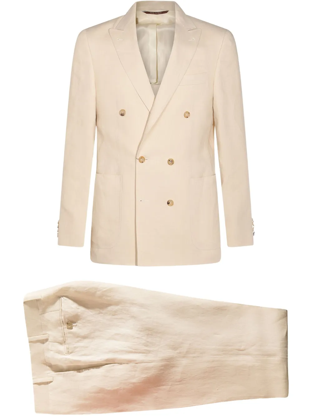 Canali logo-patch suit | Neutrals | Image 1