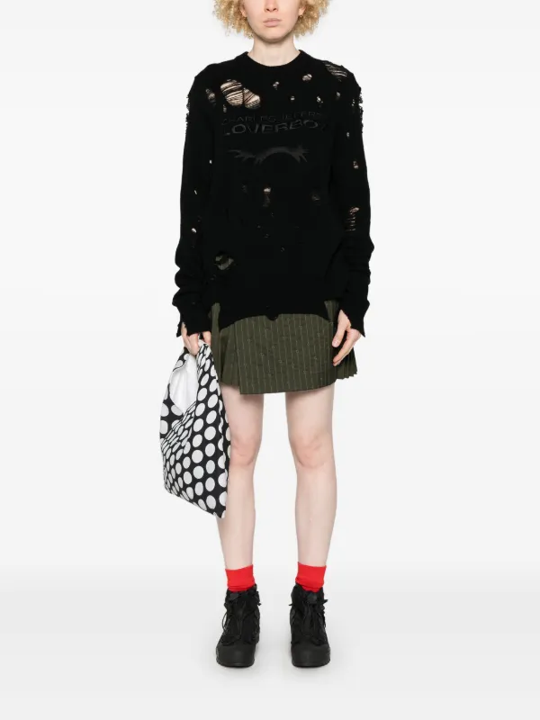 【関税込み】Charles Jeffrey LOVERBOY ブラック メリージェーン Charles Jeffrey Loverboy チャンキーニット ビーニー