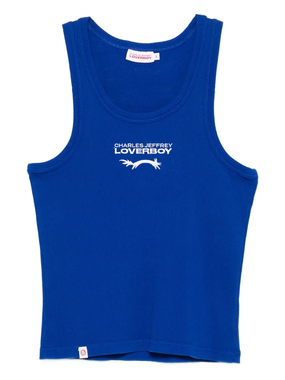 Charles Jeffrey Loverboy embroidered-logo tank top | Blue | Image 1