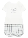 Tartine Et Chocolat checked shorts set - White