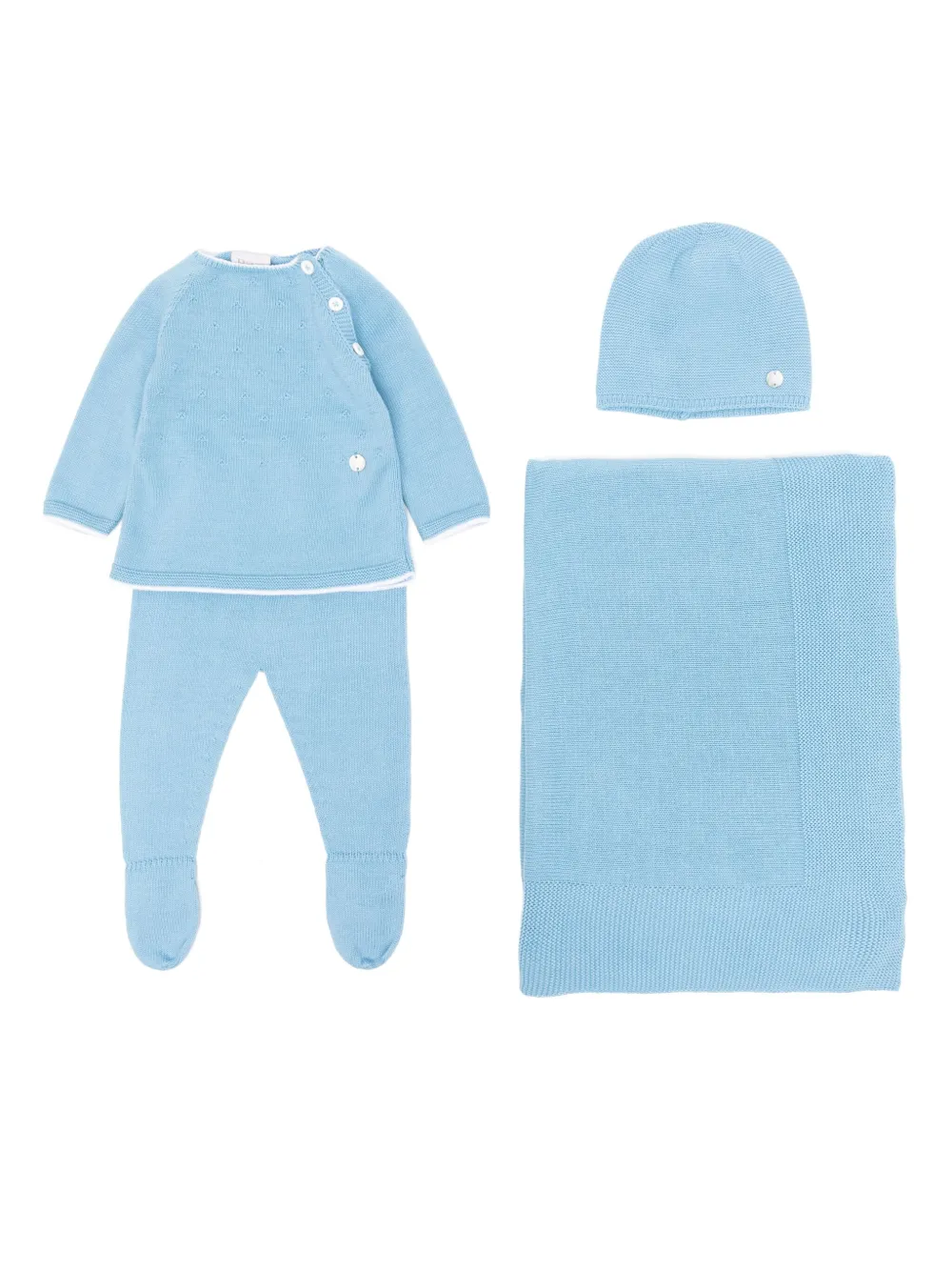 Paz Rodriguez knitted trousers set (set of three) | Blue | Image 1