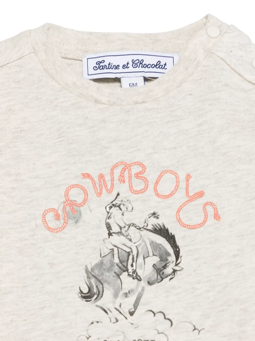 Tartine Et Chocolat T-shirt met print Grijs