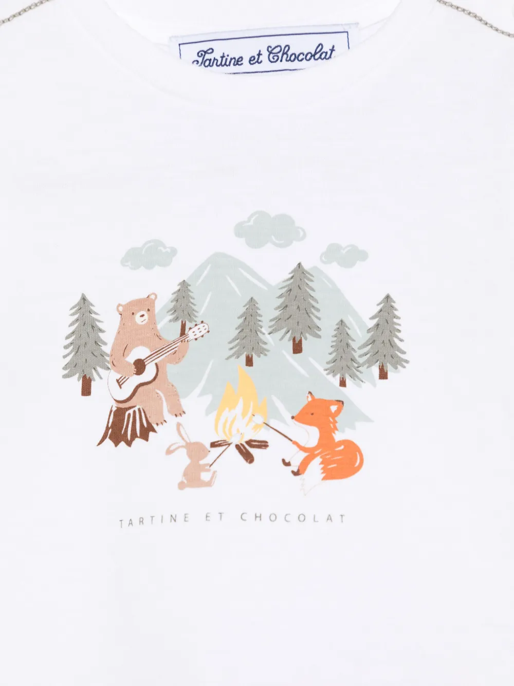 Tartine Et Chocolat Illustration Forest T-shirt Wit