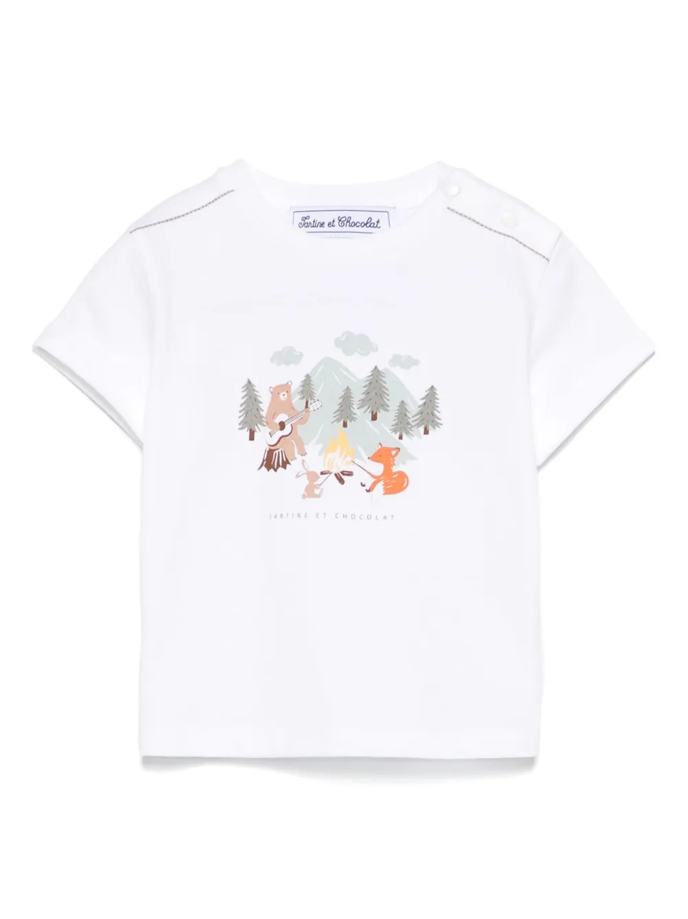 Tartine Et Chocolat playera Illustration Forest | blanco | Image 1