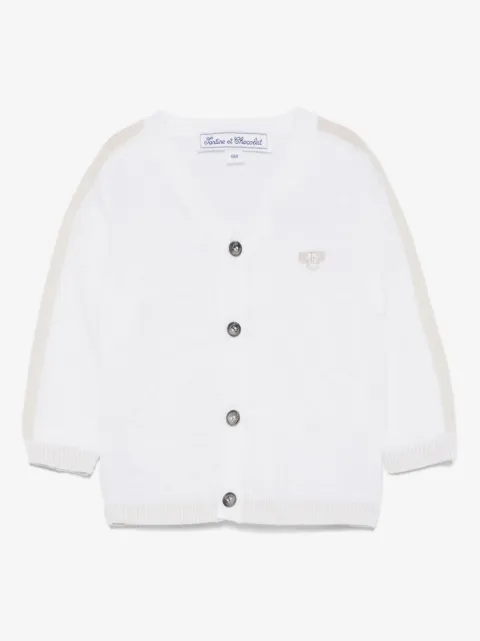 Tartine Et Chocolat logo-embroidered cardigan 