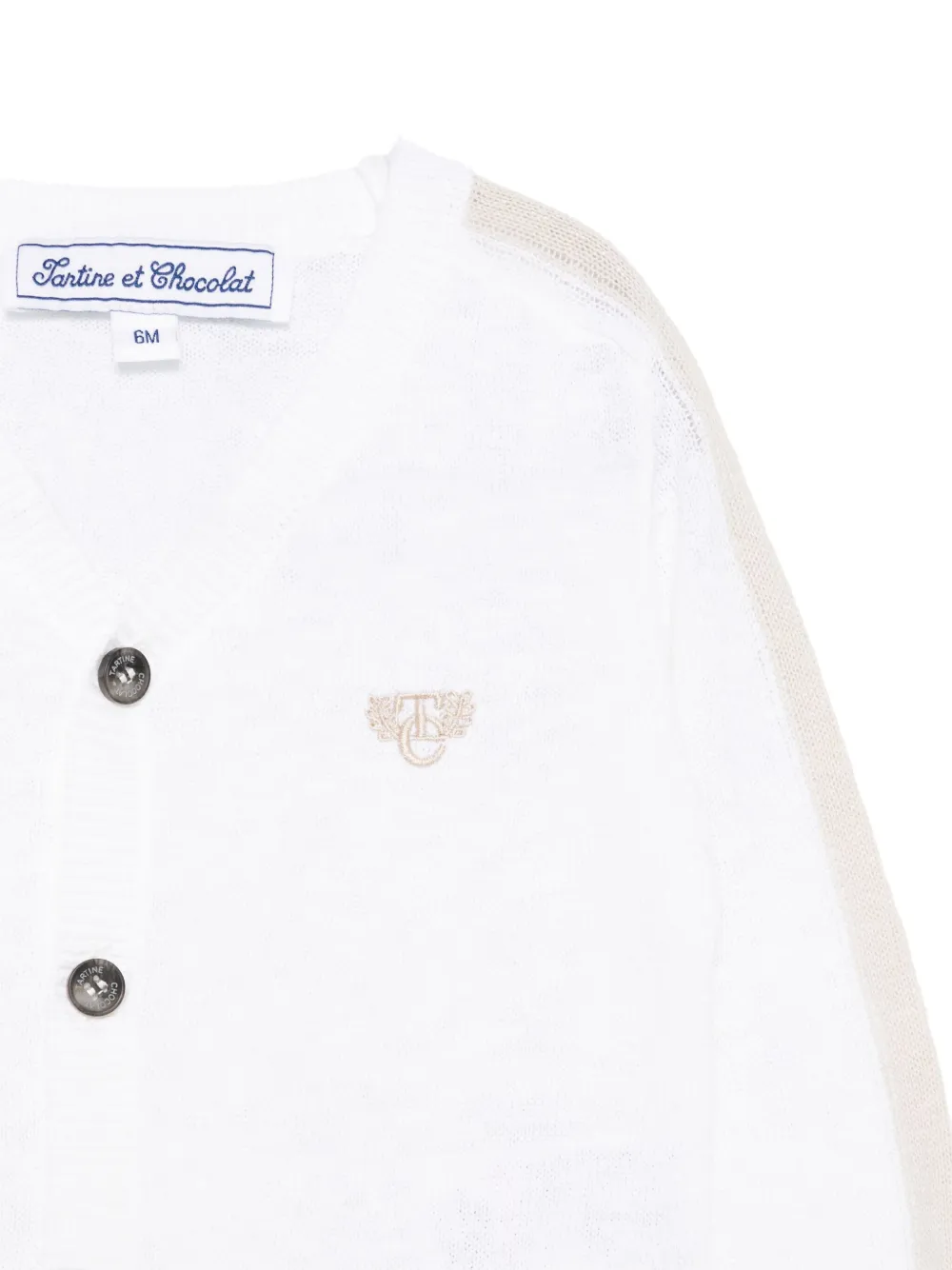 Tartine Et Chocolat Vest met geborduurd logo Wit