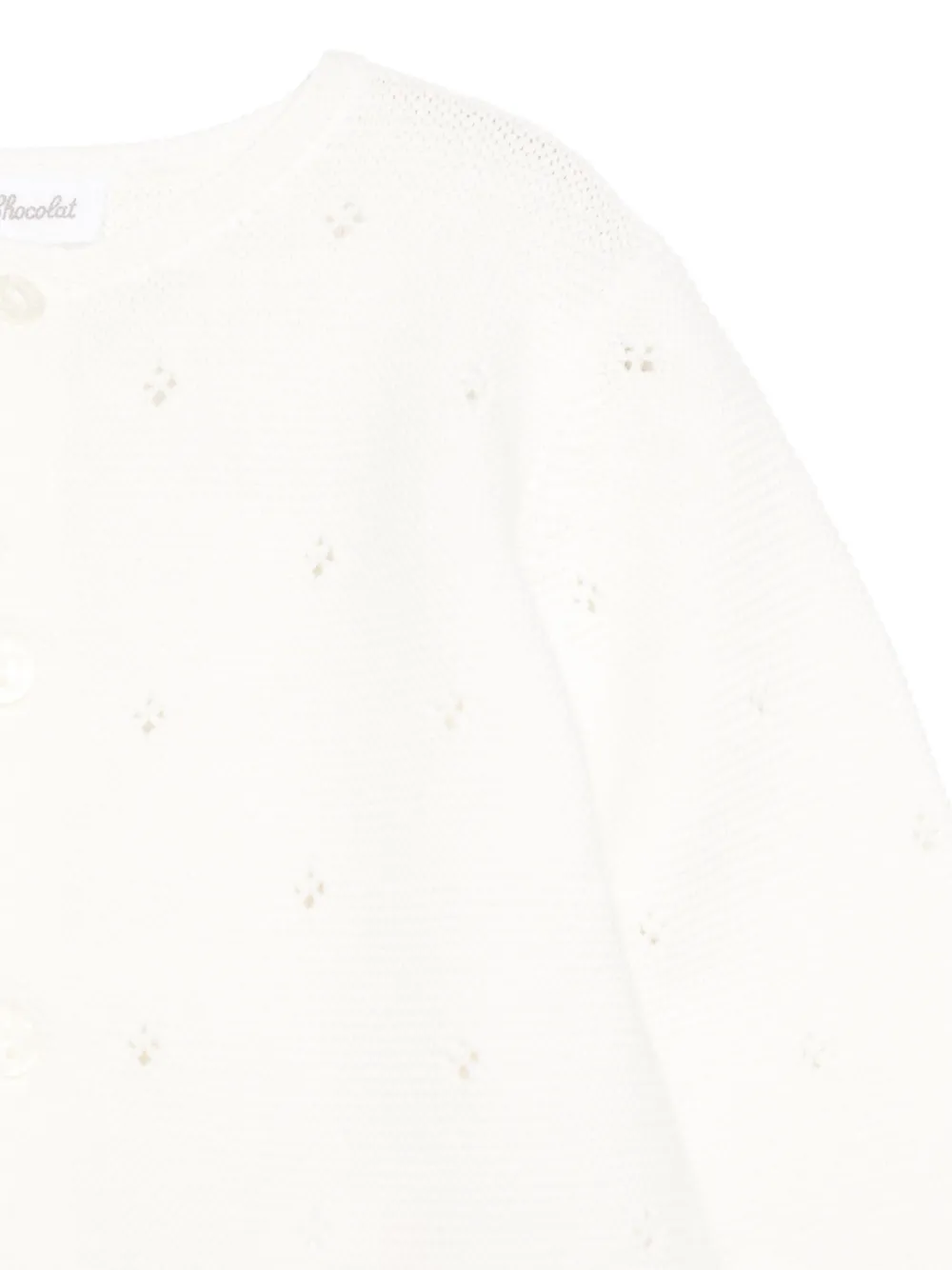 Tartine Et Chocolat Opengewerkt vest Wit