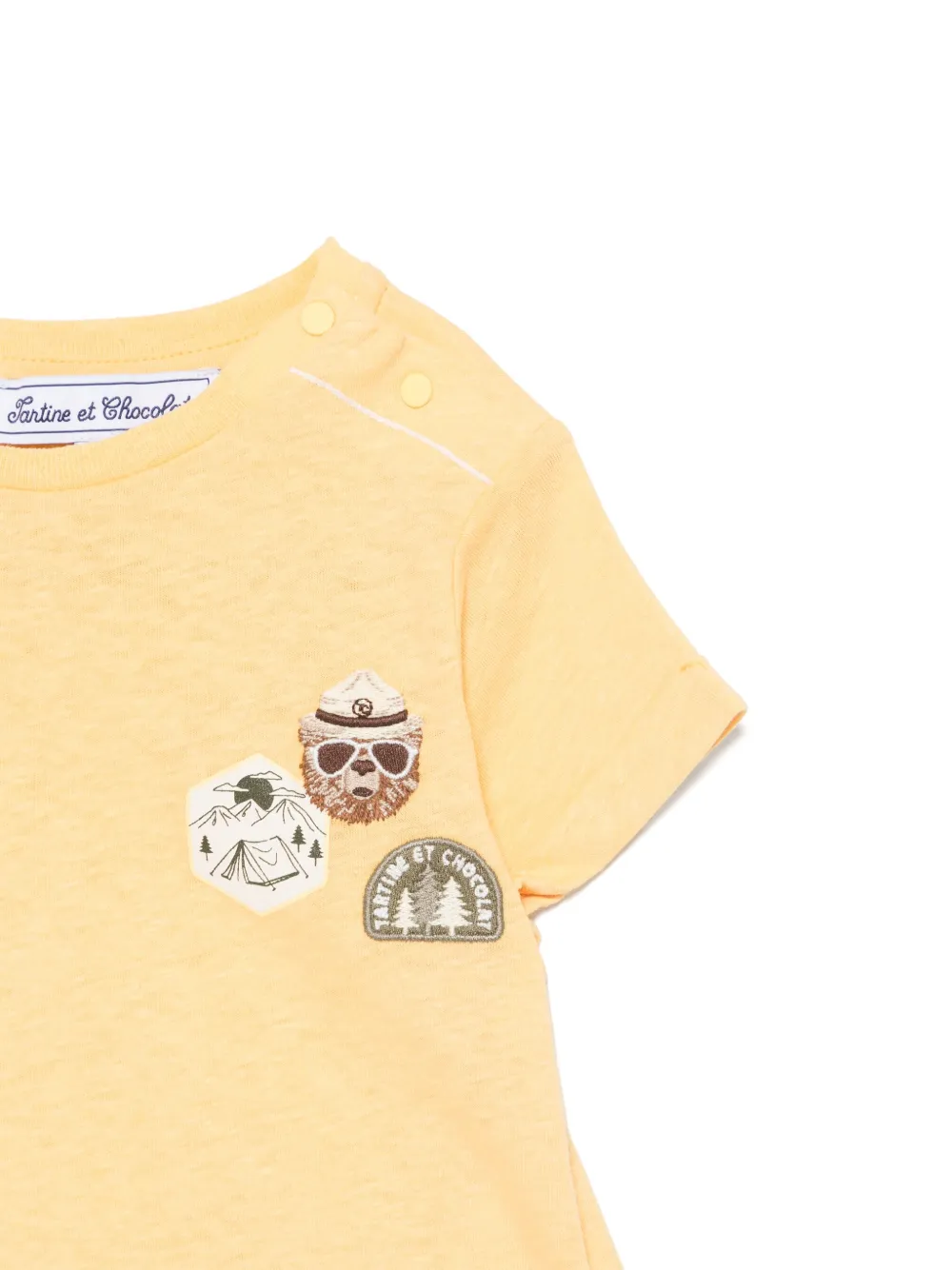 Tartine Et Chocolat T-shirt met borduurwerk Geel