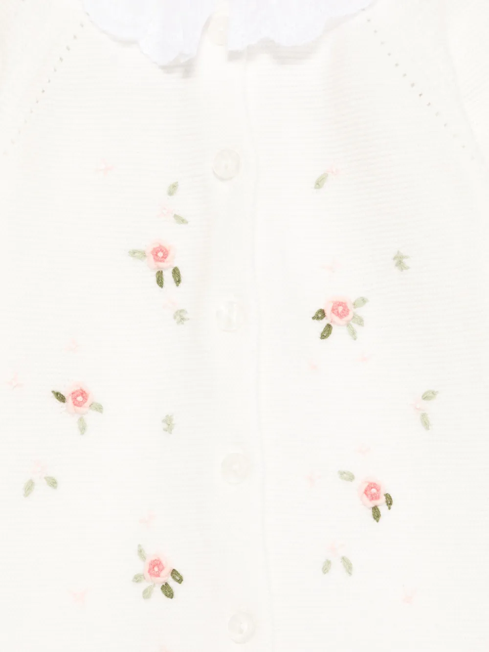 Shop Tartine Et Chocolat Flowery Embroidery Romper In White