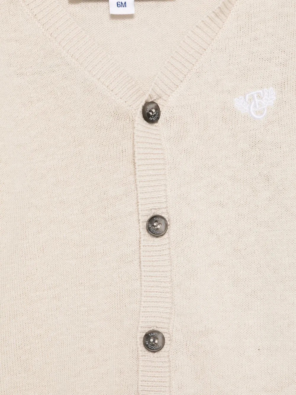 Tartine Et Chocolat Vest met geborduurd logo Beige