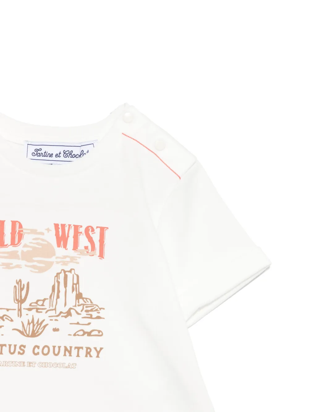 Tartine Et Chocolat Far West T-shirt met print Wit