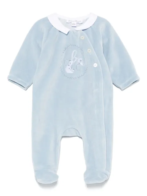 Tartine Et Chocolat embroidered velvet pajamas