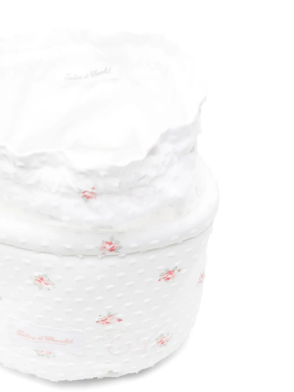 Shop Tartine Et Chocolat Rose-print Bucket Bag In White