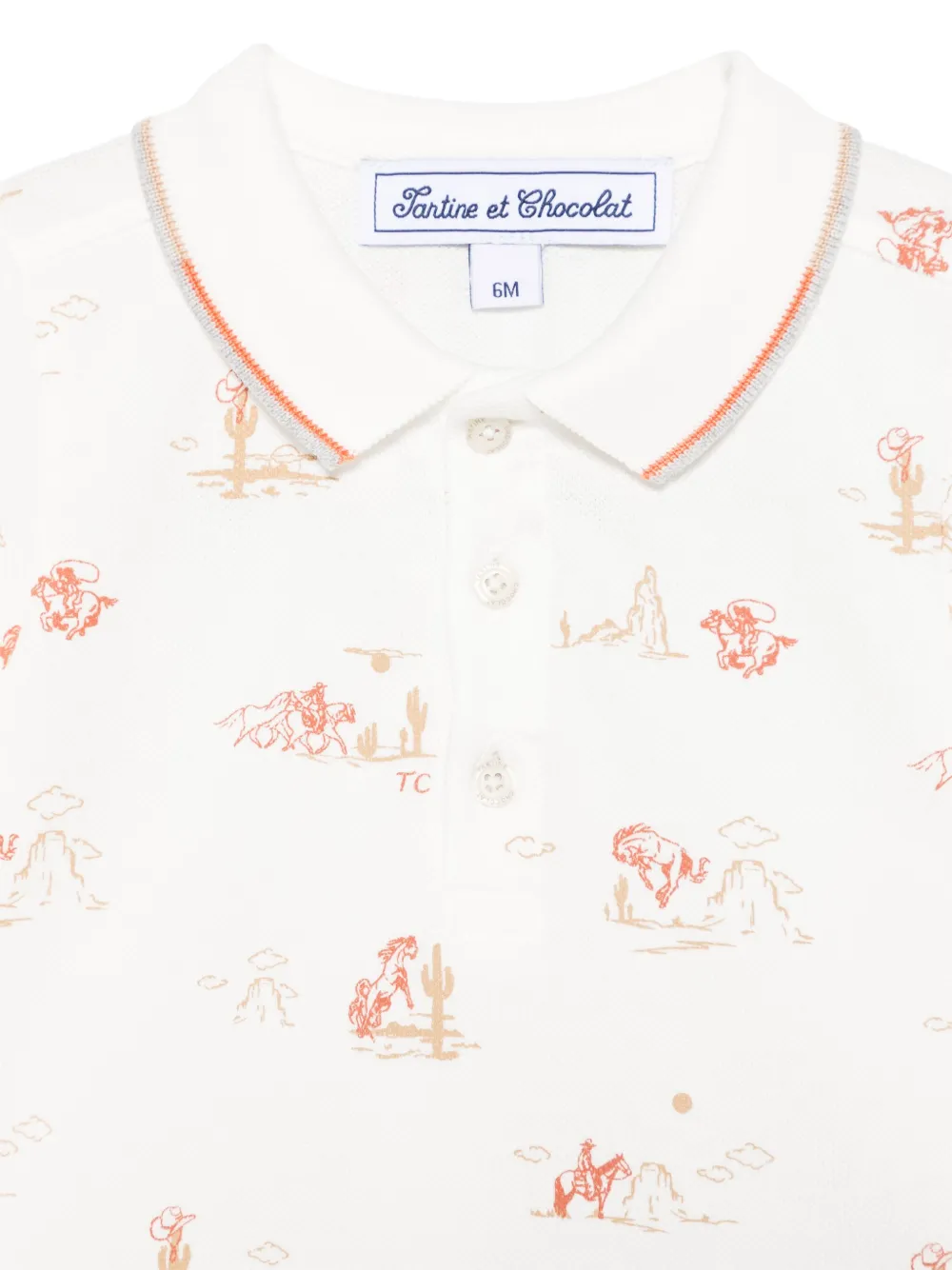 Tartine Et Chocolat Poloshirt met logoprint Wit