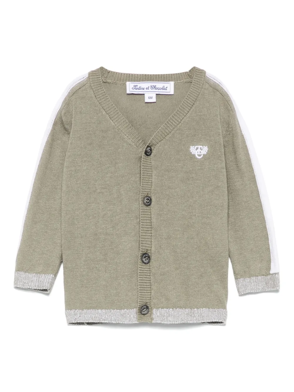 Tartine Et Chocolat Cardigan com listra | Verde | Image 1