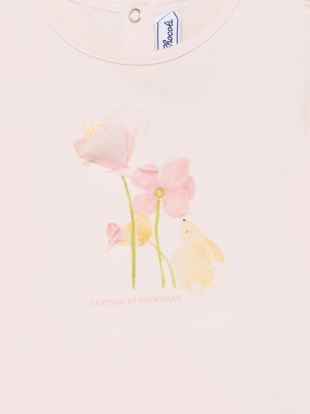 Tartine Et Chocolat T-shirt met geïllustreerde bloemen Roze