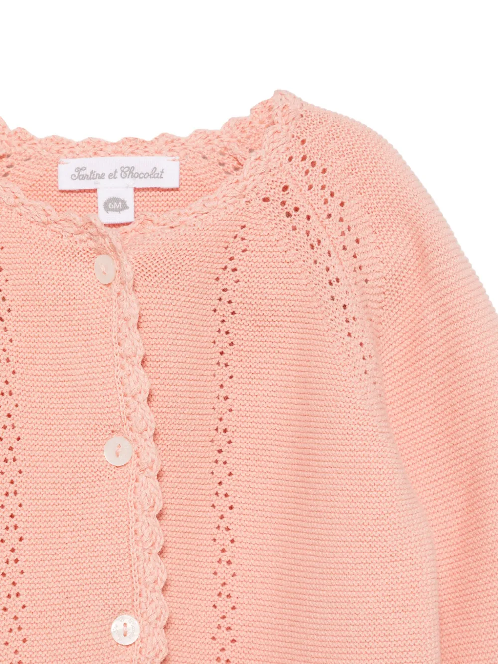 Tartine Et Chocolat Opengewerkt vest Roze