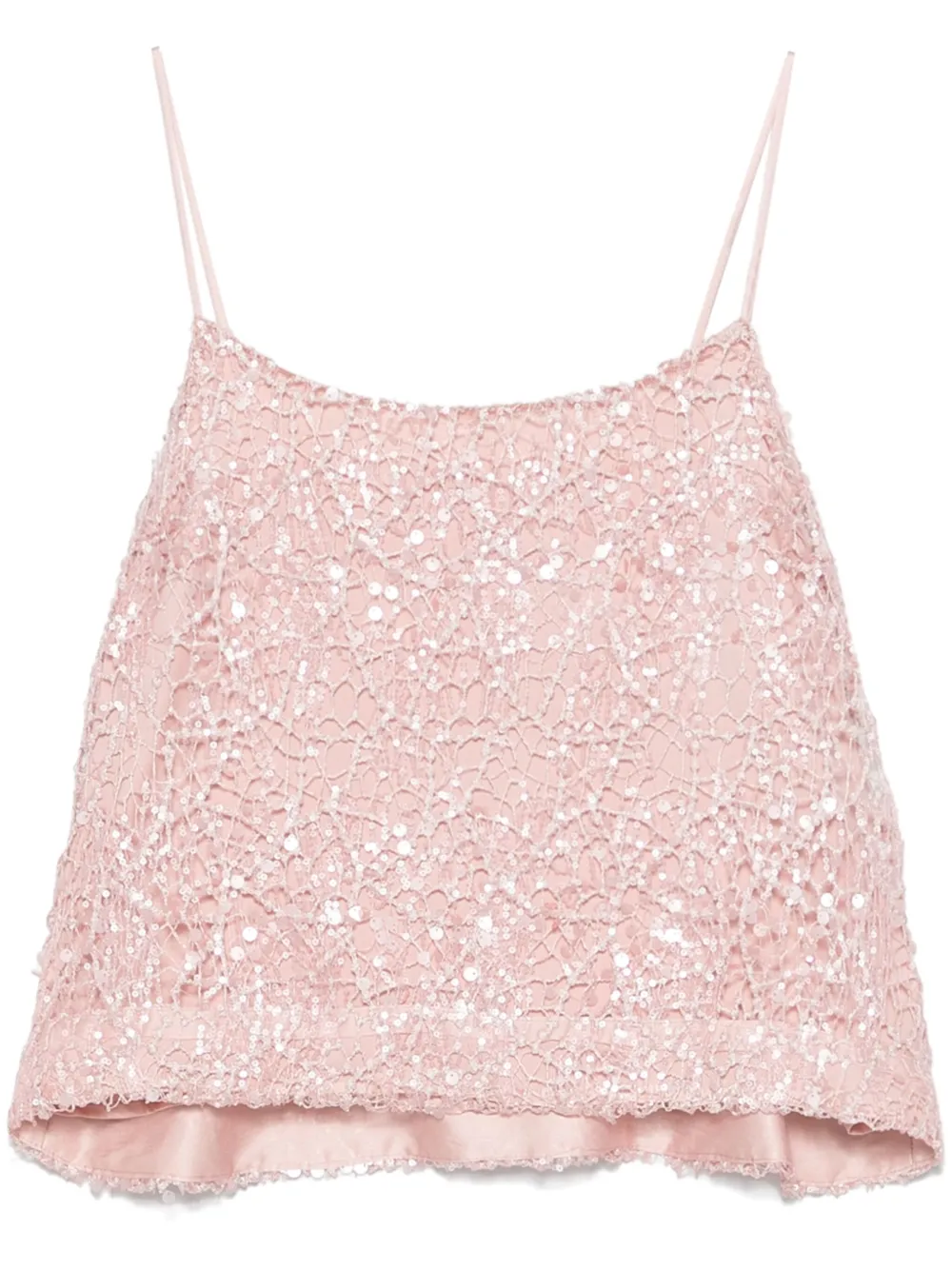 sequin-embellished top