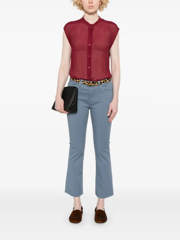 Merci semi-sheer Shirt | Red | FARFETCH SG